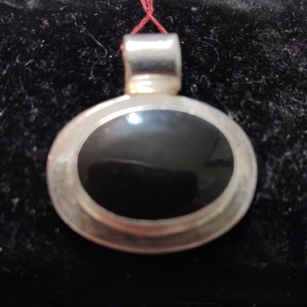 Sterling Silver Black Onyx Pendent